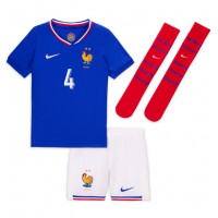 Fotbalové Dres Francie Dayot Upamecano #4 Dětské Domácí ME 2024 Krátký Rukáv (+ trenýrky)